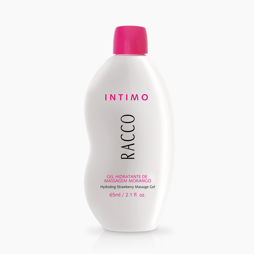 Gel Hidratante de Massagem Morango Intimo Racco, 65ml