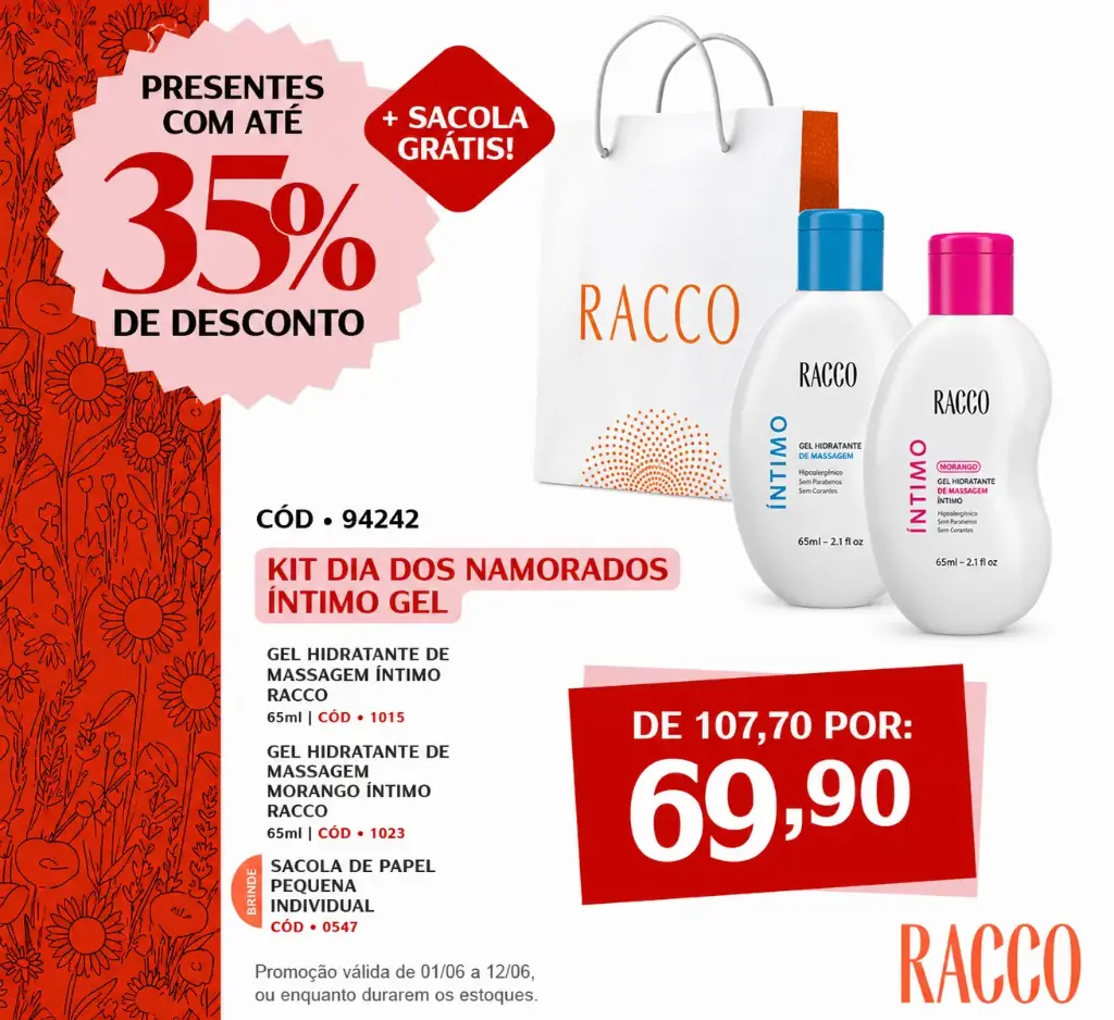 Kit Dia dos Namorados Íntimo Gel