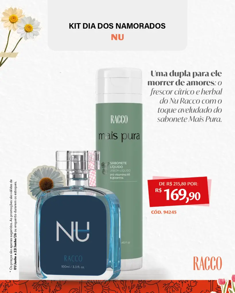 Kit Dia dos Namorados Nu Racco