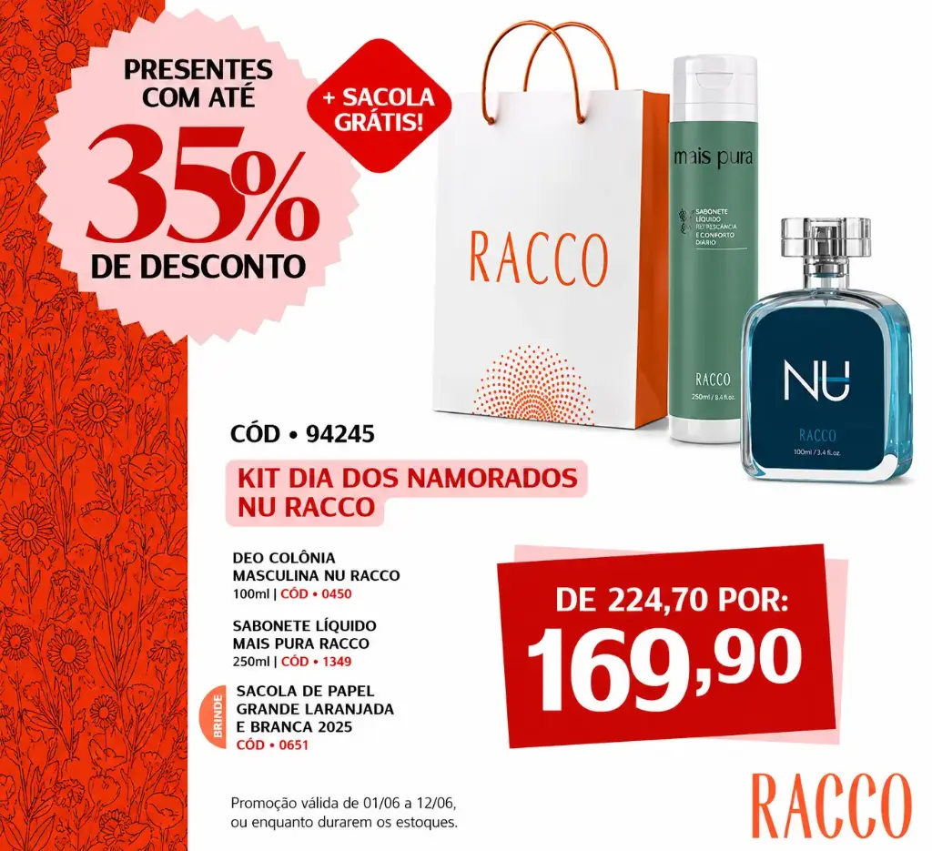 Kit Dia dos Namorados Nu Racco