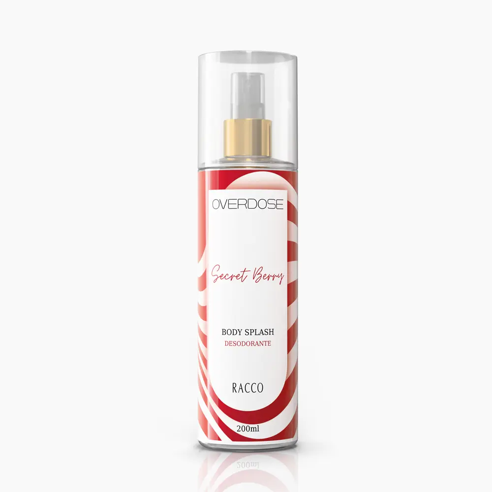 Body Splash Desodorante Secret Berry Overdose Racco, 200ml