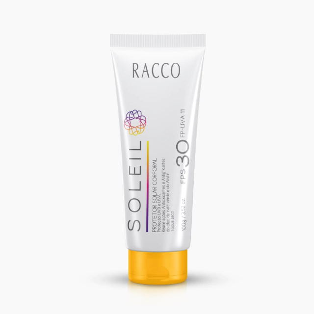  Protetor Solar Corporal FPS 30 Soleil Racco, 100g