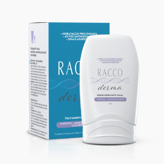 Creme Hidratante Facial Pantenol + Manteiga de Karité RaccoDerma, 60g