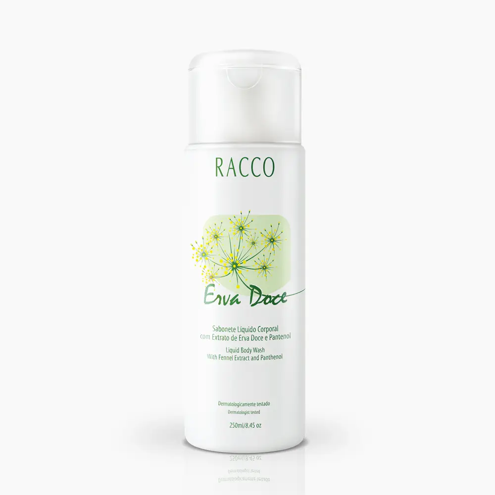 Sabonete Liquido Corporal Erva Doce Racco, 250ml