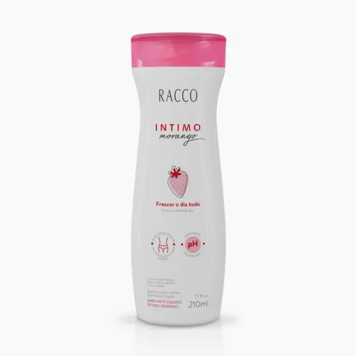 [1026] Sabonete Líquido Intimo Feminino Morango Racco, 210ml