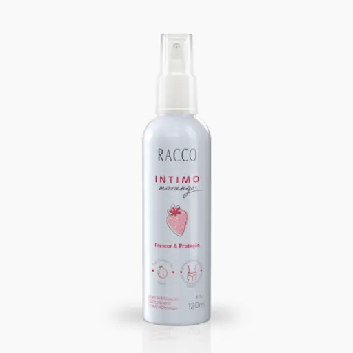 [1036] Spray Perfumado Desodorante Intimo Morango Feminino Racco, 120ml