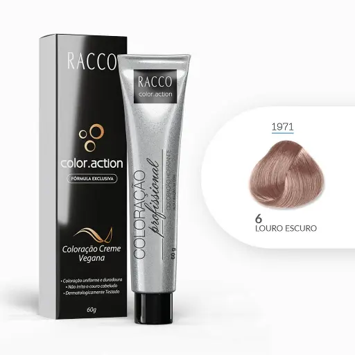 [1971] Coloração Creme Color.Action Racco - Louro Escuro, 60g