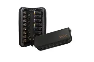 [653] Estojo Preto Com Zíper Racco